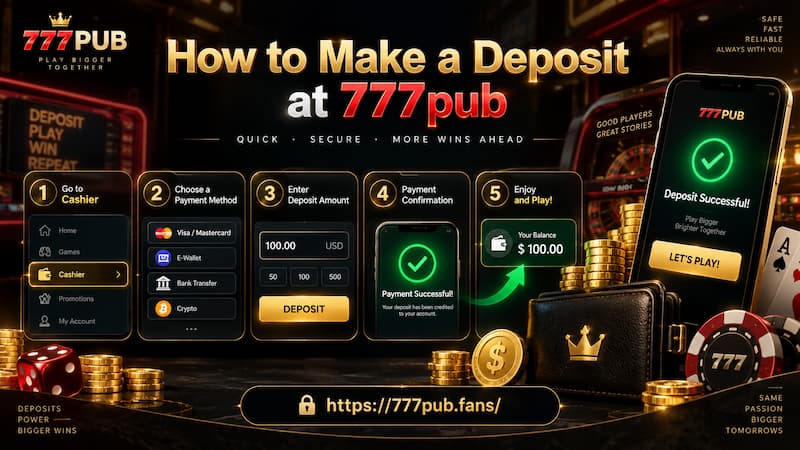 How to Make a Deposit at 777pub