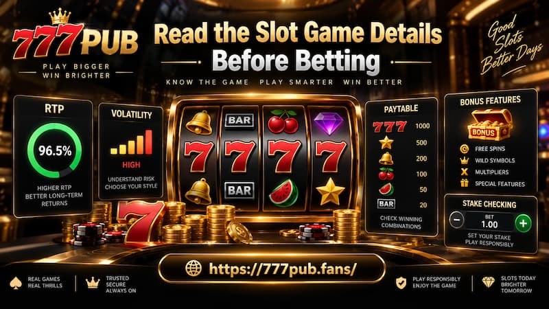 Read the Slot Game Details Before Betting